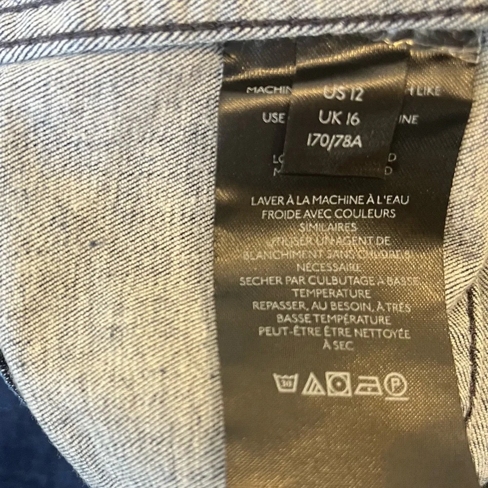 NWOT Free People Denim Colorblock Mini Skirt - Picture 7 of 7
